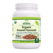 Herbal Secrets USDA Certified Organic Ground Flaxseed | 2 Lbs