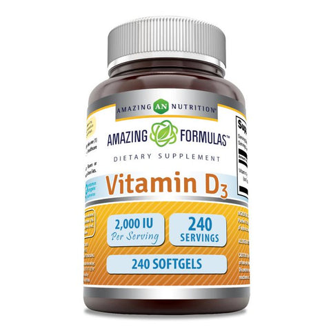 Image of Amazing Formulas Vitamin D3 | 2000 IU | 240 Softgels