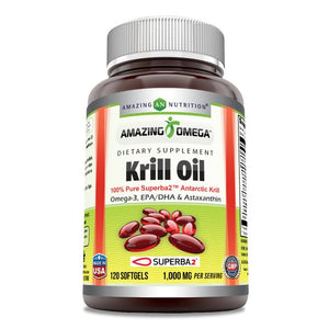Amazing Omega Superba Krill Oil | 500 Mg | 120 Softgels