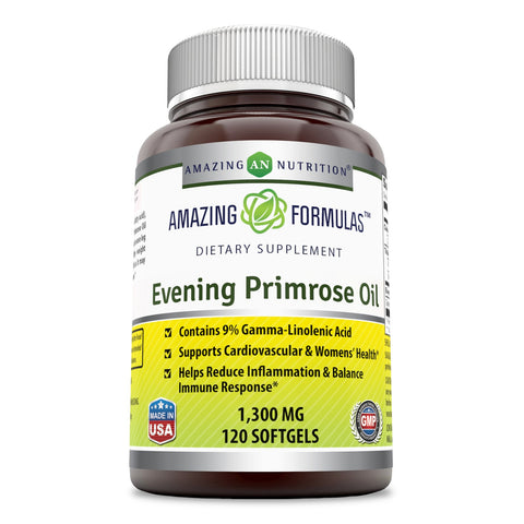 Image of Amazing Formulas Evening Primrose Oil | 1300 Mg | 120 Softgel