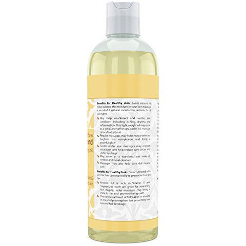 Image of Beauty Aura Sweet Almond Oil | 32 Fl Oz | 946 Ml