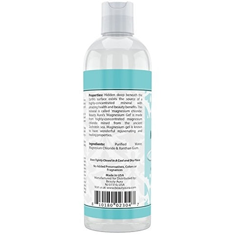 Image of Beauty Aura 100% Pure Magnesium Gel | 16 Fl Oz