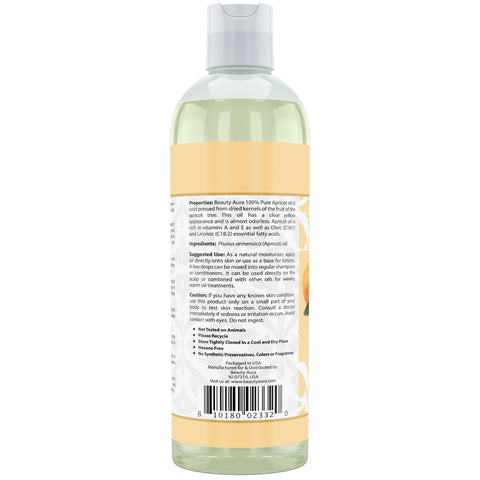 Image of Beauty Aura Apricot Oil | 16 Fl Oz | 473 Ml