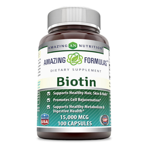Image of Amazing Formulas Biotin | 15000 Mcg | 100 Capsules