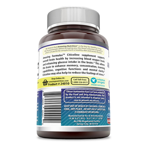 Image of Amazing Formulas Citicoline | 250 Mg | 60 Capsules