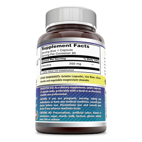 Image of Amazing Formulas Citicoline | 250 Mg | 60 Capsules