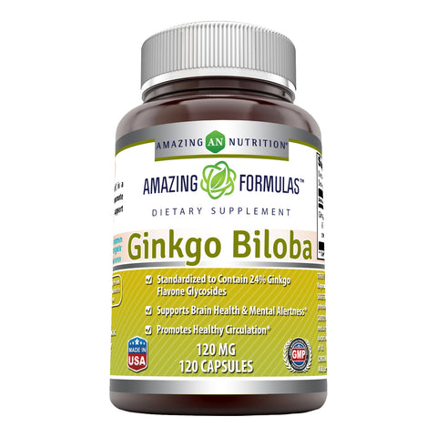 Image of Amazing Formulas Ginkgo Biloba | 120 Mg | 120 Capsules