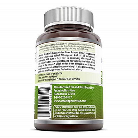 Image of Amazing Formulas Green Coffee Bean |  Extract 800 Mg | 120 Veggie Capsules