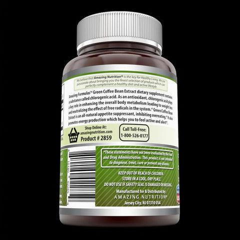 Image of Amazing Formulas Green Coffee Bean Extract | 400 Mg | 90 Capsules