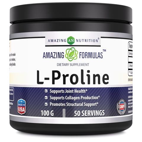Image of Amazing Formulas L Proline 100 Grams 50 Servings - Amazing Nutrition