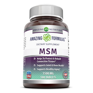 Amazing Formulas MSM | 1500 Mg | 180 Tablets