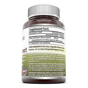 Amazing Formulas Olive Leaf Extract | 500 Mg | 120 Veggie Capsules