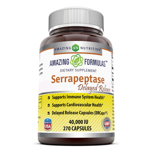 Amazing Formulas Serrapeptase | 40000 IU | 270 Capsules
