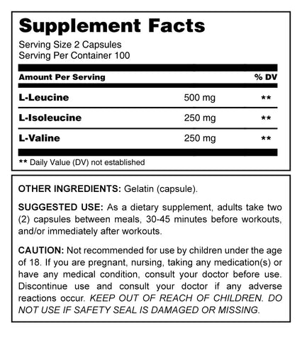 Image of Amazing Muscle BCAA 2:1:1 | 1000 Mg per Serving | 200 Capsules