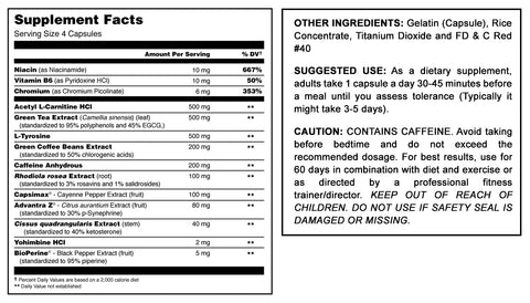 Image of Amazing Muscle Burn X-Treme Complete Thermogenic Formula | 120 Capsules | 30 Servings