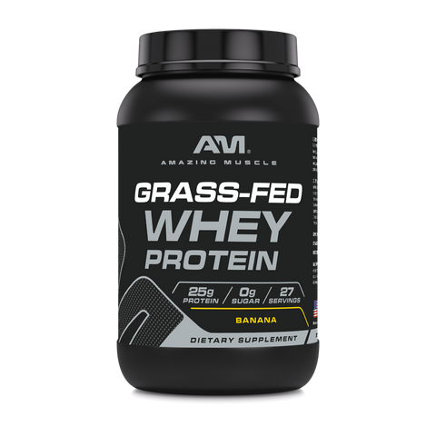 Image of Amazing Muscle Grass Fed Whey Protein Powder | 2 Lb | 25 Grams Protein Per Serving