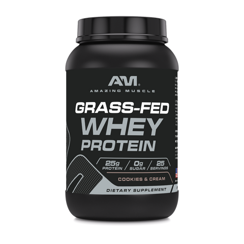 Image of Amazing Muscle Grass Fed Whey Protein Powder | 2 Lb | 25 Grams Protein Per Serving
