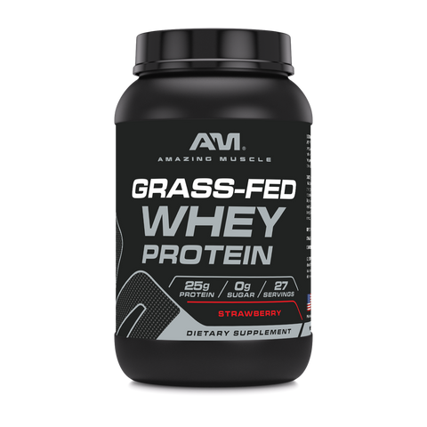 Image of Amazing Muscle Grass Fed Whey Protein Powder | 2 Lb | 25 Grams Protein Per Serving