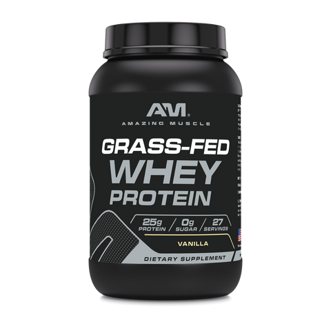 Image of Amazing Muscle Grass Fed Whey Protein Powder | 2 Lb | 25 Grams Protein Per Serving
