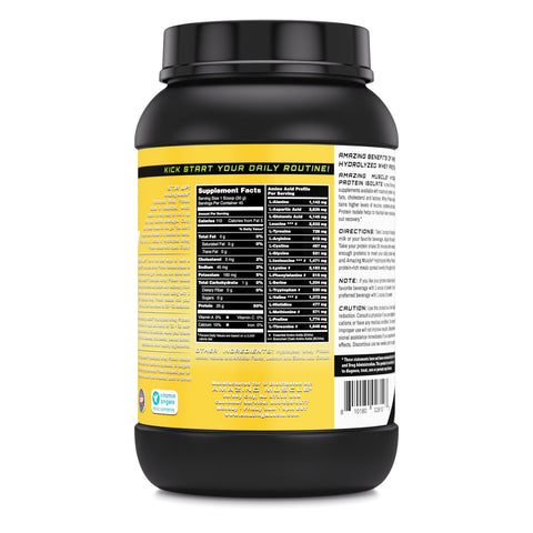 Image of Amazing Muscle Hydrolyzed Whey Protein Isolate | 3 Lbs |  Banana