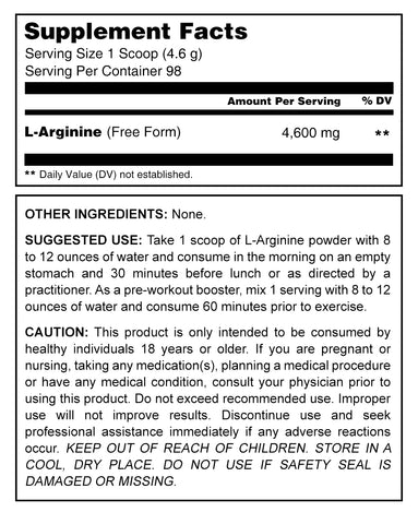 Image of Amazing Muscle L-Arginine Powder | Unflavored | 1 Lb | 4.6 Grams per Serving | 98 Servings