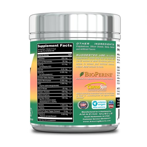 Image of Amazing Muscle Max Boost Advanced Pre-Workout Formula 60 Servings (Watermelon) - With Stevia
