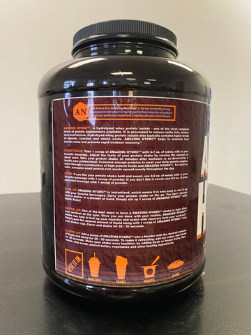 Image of Amazing Nutrition Amazing Hydro - Hydrolyzed Whey Protein Isolate, 3 Lb Chocolate Flavor