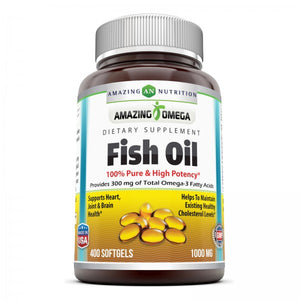 Amazing Omega Fish Oil | 1000 Mg | 400 Softgels