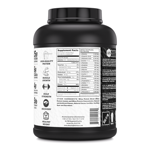 Image of Amazing Whey Whey Protein Isolate & Concentrate | 5 Lbs |  Cookies & Cream Flavor