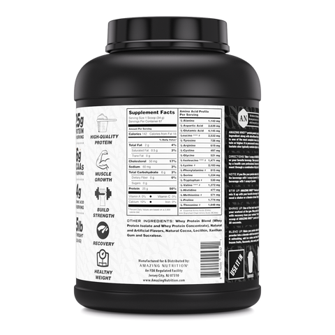 Image of Amazing Whey Whey Protein Isolate & Concentrate | 5 Lbs | Cookies & Cream Flavor