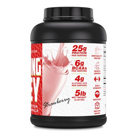 Image of Amazing Whey Whey Protein Isolate & Concentrate | 5 Lbs | Strawberry Flavor