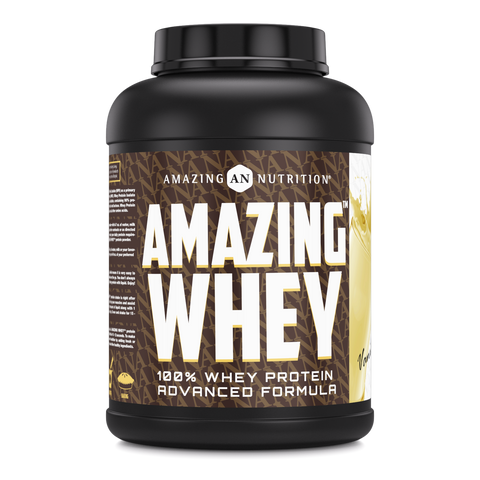 Image of Amazing Whey Whey Protein (Isolate & Concentrate) - 5 Lb, Vanilla Flavor