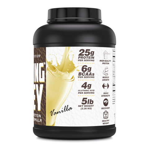 Image of Amazing Whey Whey Protein (Isolate & Concentrate) - 5 Lb, Vanilla Flavor