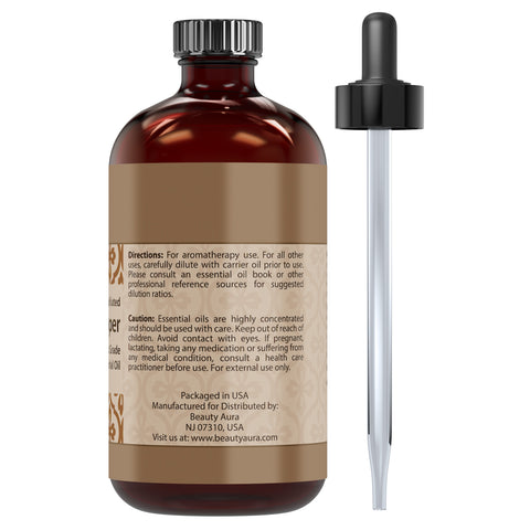 Image of Beauty Aura Black Pepper Oil | Therapeutic Grade Essential Oil | 4 Fl. Oz (118 ml)