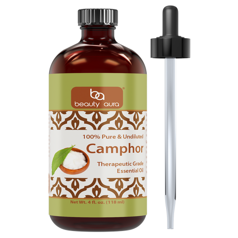 Image of Beauty Aura 100% Pure & Undiluted Camphor Therapeutic Grade Essential Oil | 4 Fl Oz