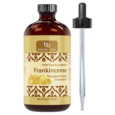 Image of Beauty Aura Premium Collection – Ultra Pure Frankincense Essential Oil |  4 Oz Bottle