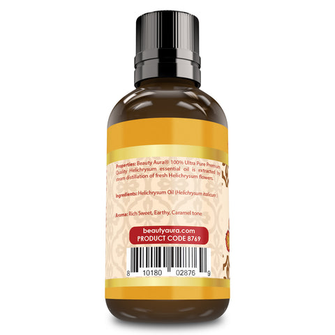 Image of Beauty Aura Helichrysum Oil | Therapeutic Grade Essential Oil | 1 Fl. Oz (30 ml) | Premium Collection
