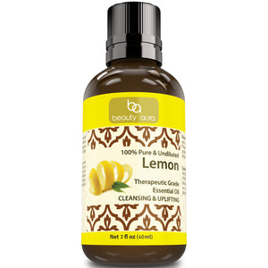 Beauty Aura Lemon Essential Oil | 2 Fl Oz | 60 Ml