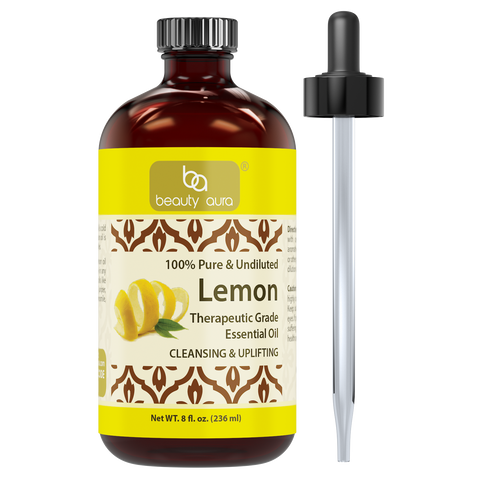 Image of Beauty Aura Lemon Essential Oil | 8 Fl Oz