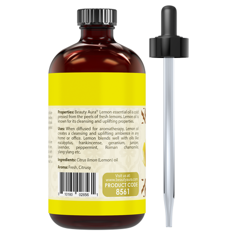 Image of Beauty Aura Lemon Essential Oil | 8 Fl Oz