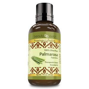 Beauty Aura Premium Collection- Ultra Pure Palmarosa Essential Oil |  1 Oz