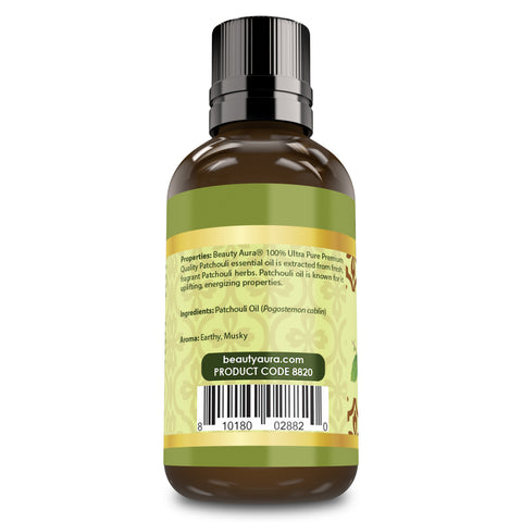 Image of Beauty Aura Premium Collection Patchouli Essential Oil | 1 Fl Oz