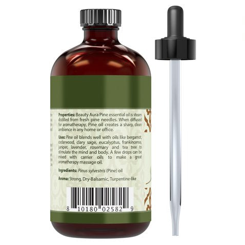 Image of Beauty Aura Pine Oil | Therapeutic Grade Essential Oil | 4 Fl. Oz (118 ml)