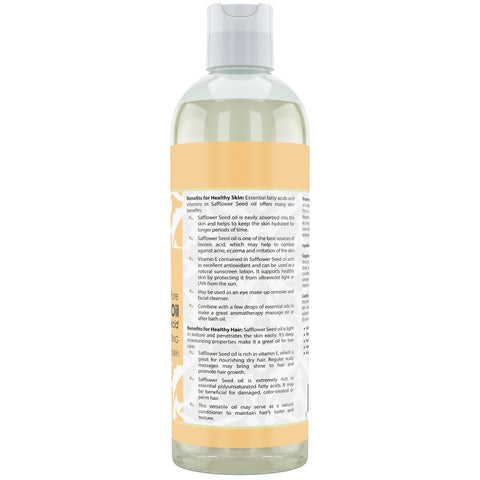 Image of Beauty Aura Safflower Seed Oil | 16 Fl. Oz (473 ml) | Moisturizing & Protecting