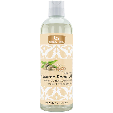 Image of Beauty Aura Sesame Seed Oil | 16 Fl. Oz (473 ml) | Healing & Moisturizing