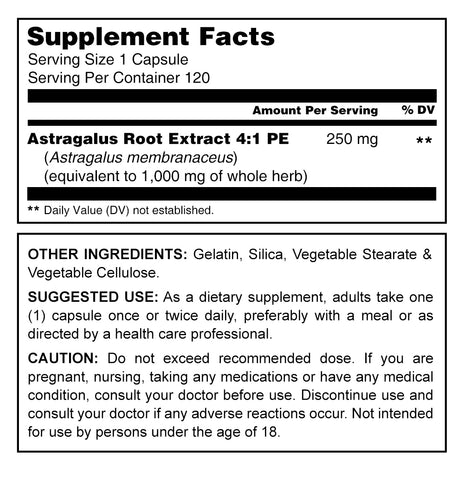 Image of Herbal Secrets Astragalus | 1000 Mg | 120 Capsules