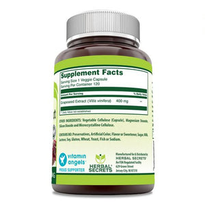 Herbal Secrets Grapeseed Extract | 400 Mg | 120 Capsules