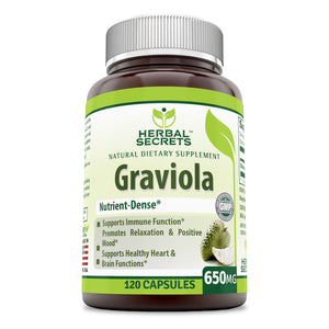Herbal Secrets Graviola | 650 Mg | 120 Capsules