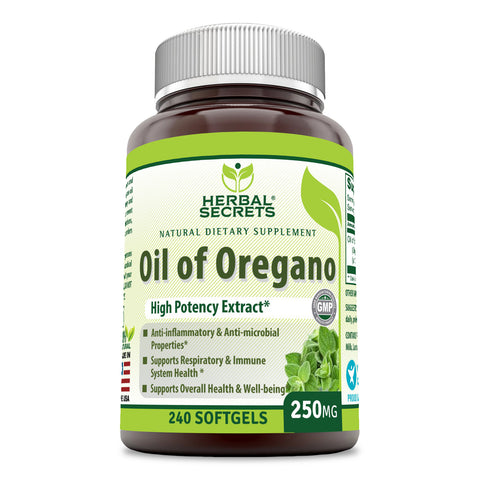Image of Herbal Secrets Oil of Oregano | 250 Mg | 240 Softgels