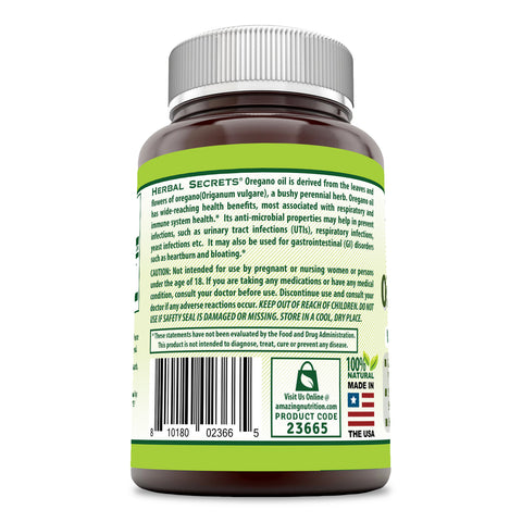 Image of Herbal Secrets Oil of Oregano | 250 Mg | 240 Softgels